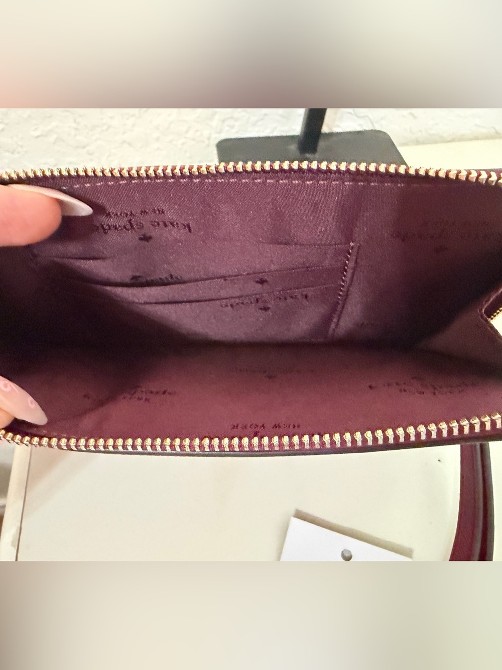kate spade Embossed Floral Zip Wristlet - Picture 3 of 6